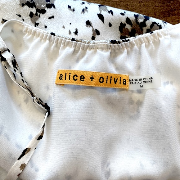 NWT ALICE + OLIVIA Leopard Safari Print Silk Slip Dress SZ M - Picture 6 of 7